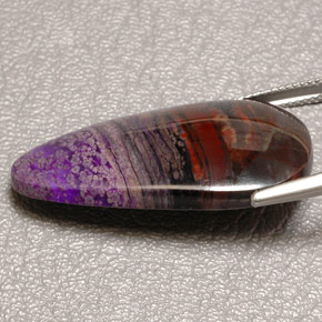 Ágata Multicolor natural de 32.06 ct, En forma de pera, Opaco