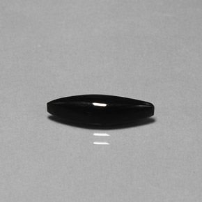 Ágata negro natural de 2,11 ct, marquesa, opaco
