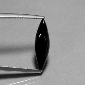Ágata negro natural de 2,11 ct, marquesa, opaco