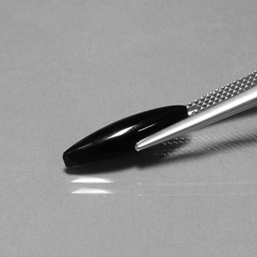 Ágata negro natural de 2,11 ct, marquesa, opaco