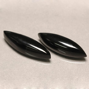 Gemas de ágata negro natural de  ct, marquesa, opaco