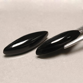 Gemas de ágata negro natural de  ct, marquesa, opaco