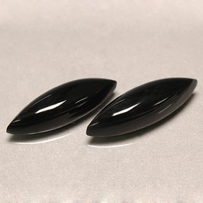 Gemas de ágata negro natural de  ct, marquesa, opaco