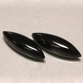 Gemas de ágata negro natural de  ct, marquesa, opaco