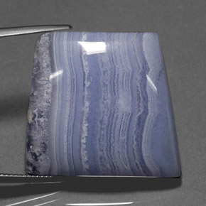 Ágata azul natural de 45,76 ct, transparente, transparente / translúcido