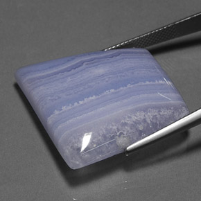 Ágata azul natural de 45,76 ct, transparente, transparente / translúcido