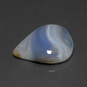 Ágata multicolor natural de 18,70 ct, transparente, transparente / translúcido