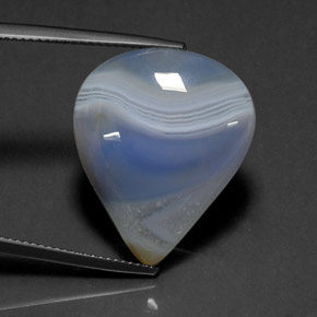 Ágata multicolor natural de 18,70 ct, transparente, transparente / translúcido