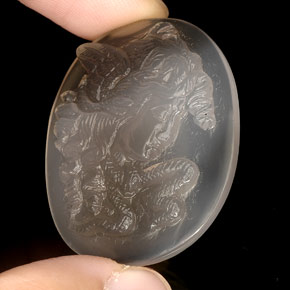 Ágata bicolor natural de 34,11 ct, transparente, transparente / translúcido