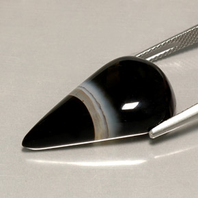 Ágata Multicolor natural de 17.64 ct, En forma de pera, Opaco