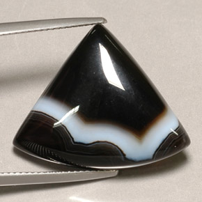 Ágata multicolor natural de 18,18 ct, forma elegante, opaco