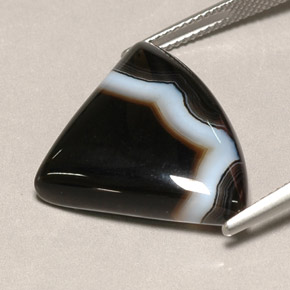 Ágata multicolor natural de 18,18 ct, forma elegante, opaco