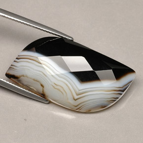 Ágata Multicolor natural de 27.84 ct, Forma elegante, Opaco