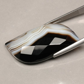 Ágata Multicolor natural de 27.84 ct, Forma elegante, Opaco