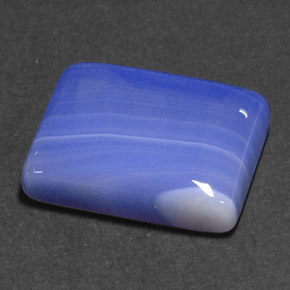 Ágata azul natural de 20,83 ct, transparente, transparente / translúcido