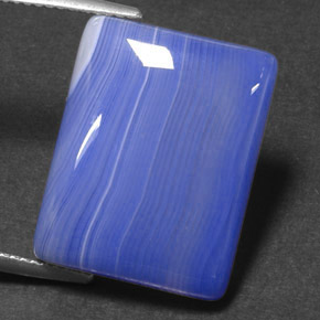 Ágata azul natural de 20,83 ct, transparente, transparente / translúcido