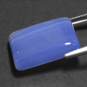 Ágata azul natural de 20,83 ct, transparente, transparente / translúcido