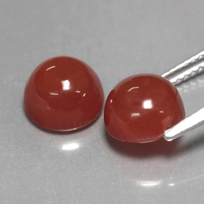 Gemas de Ágata Naranja marrón natural de  ct, Corte Redondo, Opaco