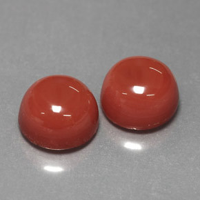 Gemas de ágata naranja natural de  ct, corte redondo, opaco