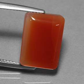 Ágata Naranja natural de 10.71 ct, Transparente, Transparente / Translúcido