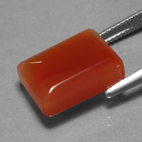 Ágata Naranja natural de 10.71 ct, Transparente, Transparente / Translúcido