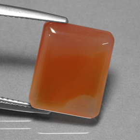 Ágata naranja natural de 9,32 ct, transparente, transparente / translúcido