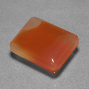 Ágata naranja natural de 9,32 ct, transparente, transparente / translúcido