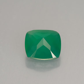 Ágata Verde natural de 1.22 ct, Corte Cojín, Translúcido