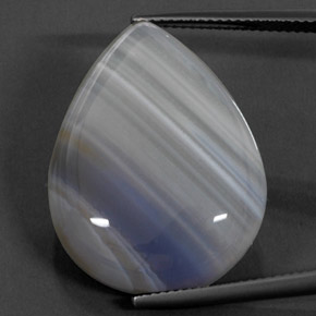 Ágata multicolor natural de 27,72 ct, transparente, transparente / translúcido