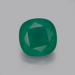 Ágata verde natural de 1,28 ct, transparente, transparente / translúcido