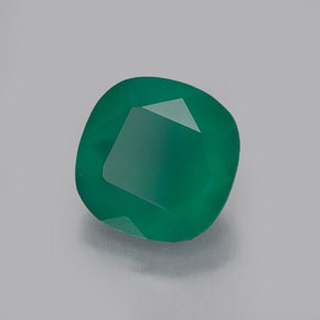 Ágata verde natural de 1,28 ct, transparente, transparente / translúcido