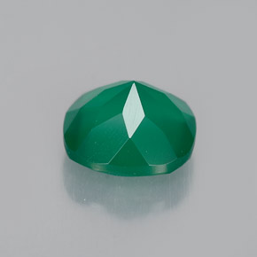 Ágata verde natural de 1,28 ct, transparente, transparente / translúcido