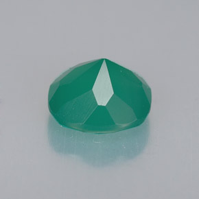 Ágata Verde natural de 1.28 ct, Transparente, Transparente / Translúcido