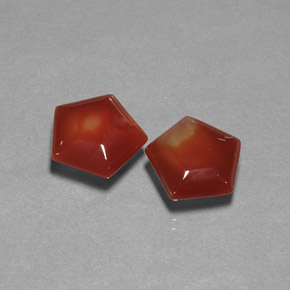 Gemas de ágata naranja natural de  ct, forma elegante, translúcido