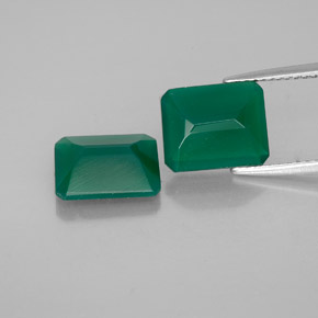 Gemas de Ágata Verde natural de  ct, Transparente, Transparente / Translúcido