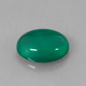 Ágata Verde azul natural de 1.58 ct, Transparente, Transparente / Translúcido