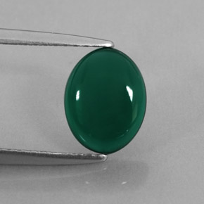 Ágata Verde natural de 1.40 ct, Transparente, Transparente / Translúcido
