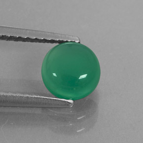 Ágata Verde natural de 1.01 ct, Transparente, Transparente / Translúcido