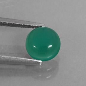 Ágata verde natural de 0,89 ct, transparente, transparente / translúcido