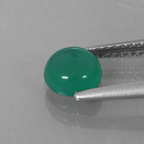 Ágata verde natural de 0,89 ct, transparente, transparente / translúcido