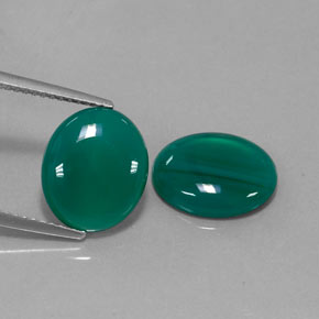 Gemas de ágata verde natural de  ct, transparente, transparente / translúcido