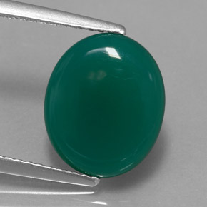 Ágata verde natural de 2,75 ct, transparente, transparente / translúcido