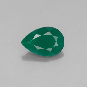Ágata verde natural de 0,94 ct, transparente, transparente / translúcido