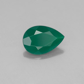 Ágata verde natural de 0,94 ct, transparente, transparente / translúcido