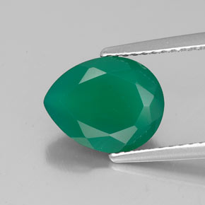 Ágata verde natural de 2,38 ct, transparente, transparente / translúcido