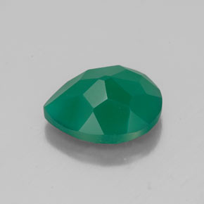 Ágata verde natural de 2,38 ct, transparente, transparente / translúcido