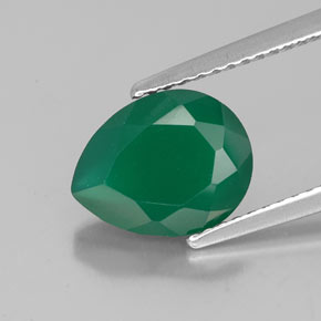 Ágata verde natural de 2,23 ct, transparente, transparente / translúcido