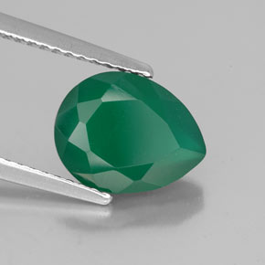 Ágata verde natural de 2,23 ct, transparente, transparente / translúcido