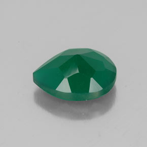 Ágata verde natural de 2,23 ct, transparente, transparente / translúcido