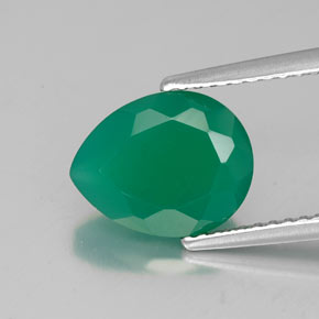 Ágata verde natural de 2,38 ct, transparente, transparente / translúcido